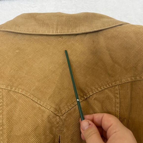 Mudd Y2K Tan Corduroy Zip Up Collared Jacket Academia sz XL Preppy Gilmore Girls - Picture 13 of 13